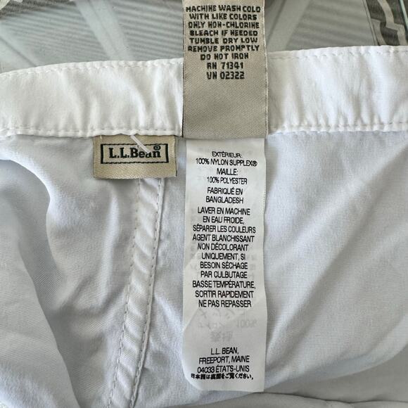 NWT L.L.Bean Shorts Women’s White UPF 50 Casual Coastal Athletic Sun Protection - Picture 12 of 13